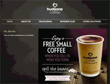 Tablet Screenshot of hudsonscoffee.com.au